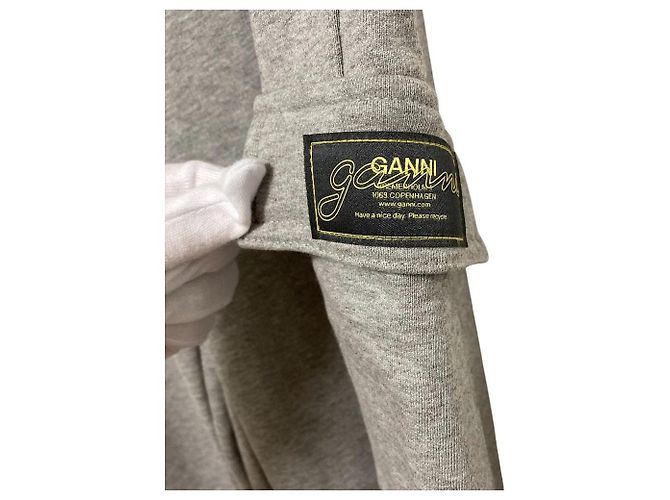 Autre Marque Ganni Heavy Terry Curved Pants Jogginghose Braun - Ansicht 6