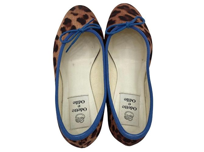 Autre Marque Chaussons de ballet Odette e Odile Leopard Marron - vue 2