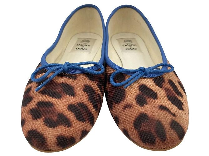 Autre Marque Chaussons de ballet Odette e Odile Leopard Marron - vue 3