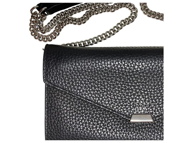 Autre Marque Cartera de cuero All Saints Captain Chain Negro - vista 2