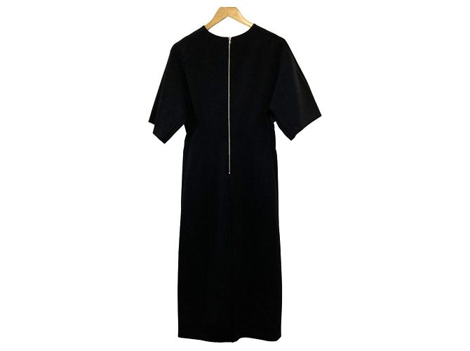 Autre Marque CYCLAS V-Ausschnitt langes Kleid Schwarz - Ansicht 2