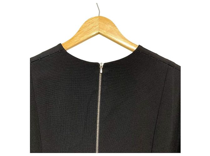 Autre Marque CYCLAS V-Ausschnitt langes Kleid Schwarz - Ansicht 4