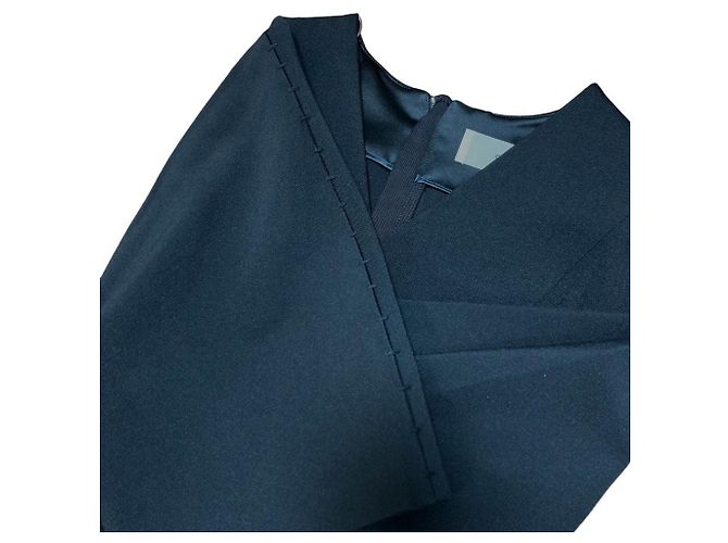 Autre Marque CYCLAS V-Ausschnitt langes Kleid Schwarz - Ansicht 6