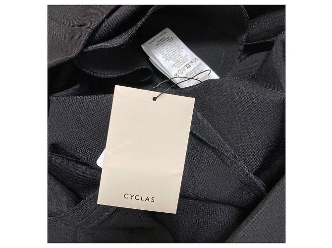 Autre Marque CYCLAS V-Ausschnitt langes Kleid Schwarz - Ansicht 7