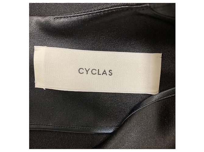 Autre Marque CYCLAS V-Ausschnitt langes Kleid Schwarz - Ansicht 8