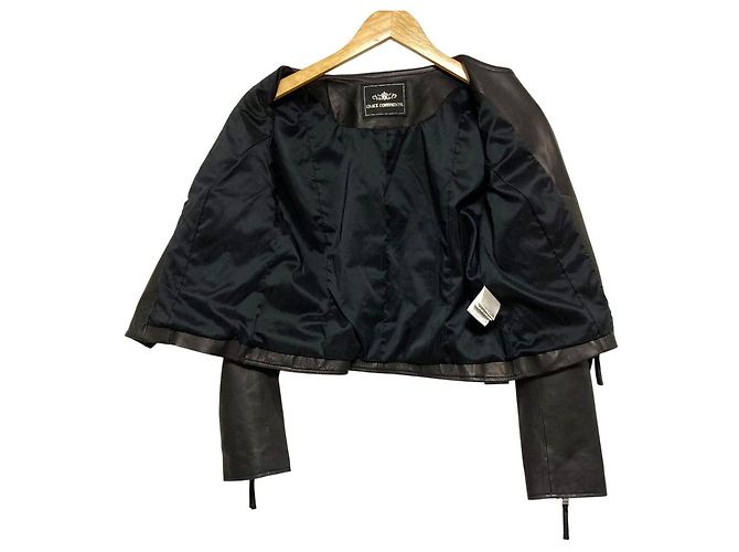 Autre Marque GRACE CONTINENTAL Lederjacke kurz Schwarz - Ansicht 3