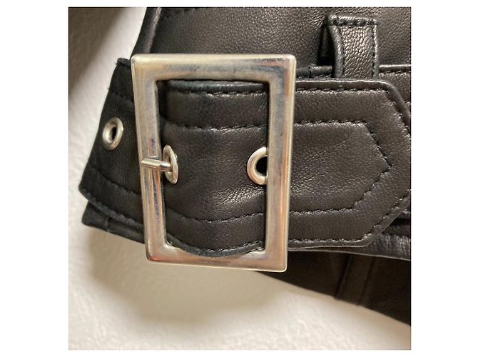 Autre Marque GRACE CONTINENTAL Lederjacke kurz Schwarz - Ansicht 9