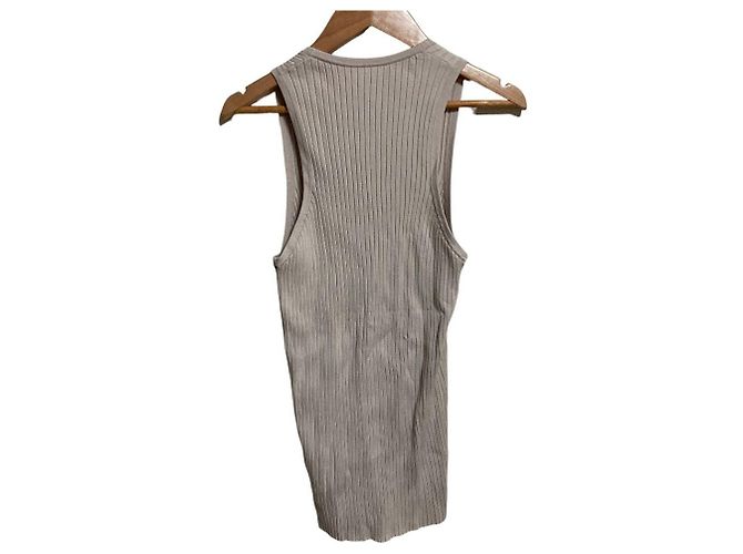 Autre Marque Gilet in maglia a coste Diagram Beige - vista 2