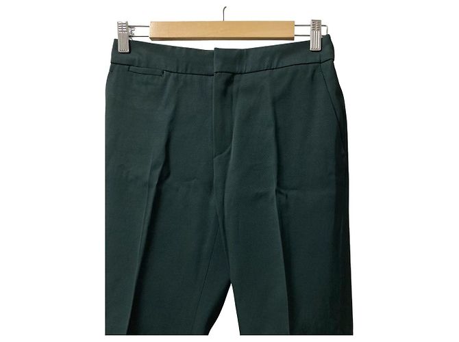 Autre Marque Calças em sarja de lã e viscose Drawer Verde - vista 2