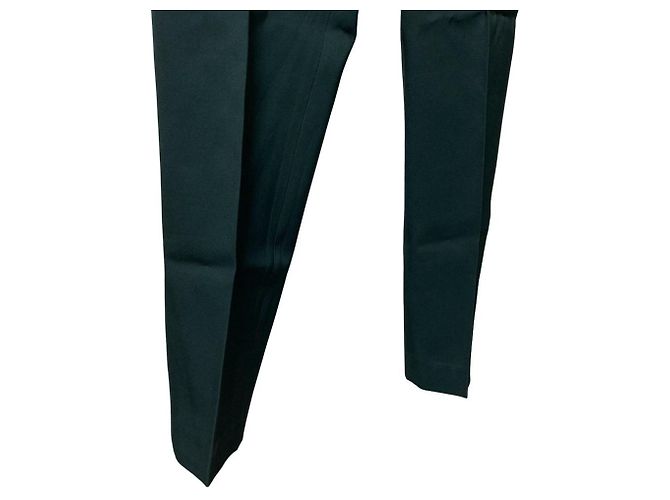 Autre Marque Calças em sarja de lã e viscose Drawer Verde - vista 3
