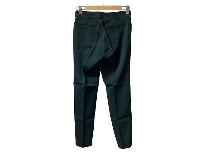 Autre Marque Calças em sarja de lã e viscose Drawer Verde - vista 4