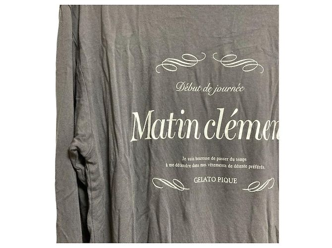 Autre Marque Gelato Pique French Rayon Logo Pullover Marrone Grigio antracite - vista 3