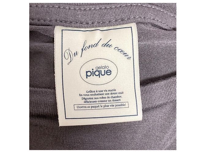 Autre Marque Gelato Pique French Rayon Logo Pullover Marrone Grigio antracite - vista 4