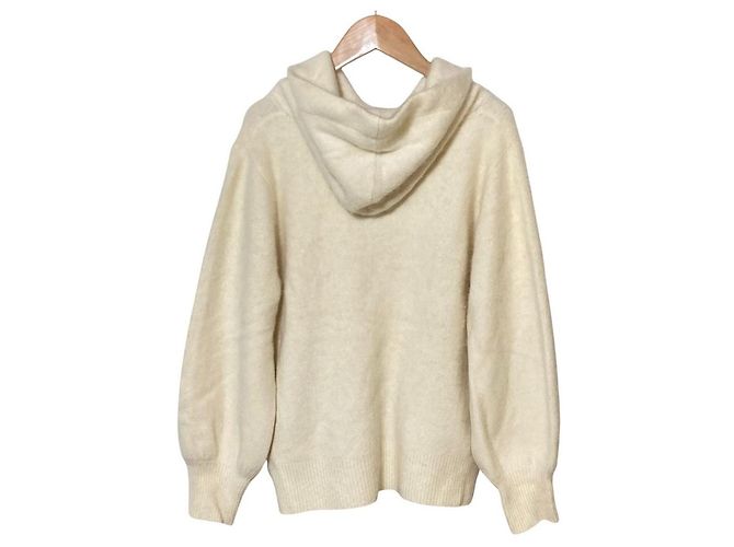 Autre Marque Loulou Willoughby Strick-Hoodie Weiß - Ansicht 2
