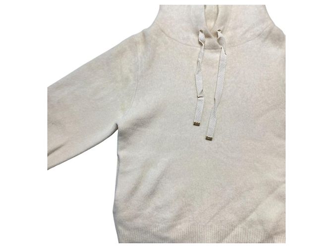 Autre Marque Loulou Willoughby Strick-Hoodie Weiß - Ansicht 3