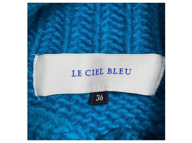 Autre Marque LE CIEL BLEU Low Gauge Strickpullover Blau - Ansicht 3