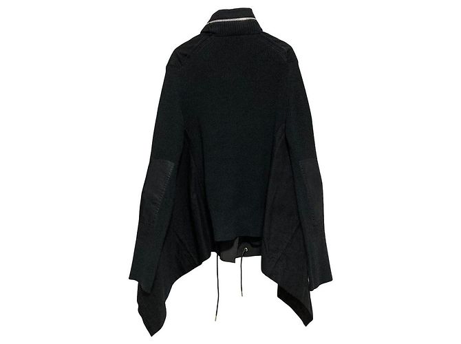 Chaqueta sacai Fabric Combo Jacket Knit Combo Military Jacket Negro - vista 6