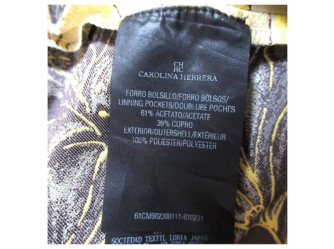 Autre Marque Abito in jacquard floreale Carolina Herrera Giallo - vista 5
