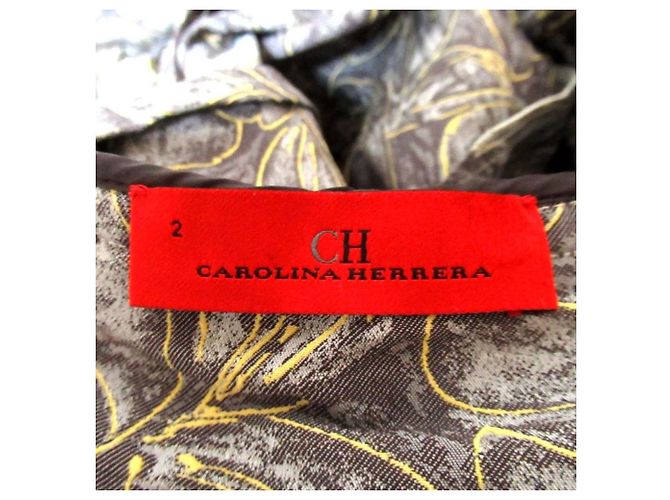 Autre Marque Abito in jacquard floreale Carolina Herrera Giallo - vista 8