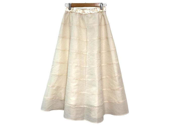 Autre Marque Gonna lunga circolare trasparente La boutique BonBon Bianco Bianco sporco - vista 2