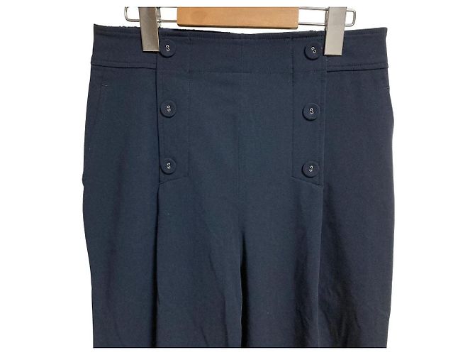 Autre Marque Laura Ashley Jersey-Geradgeschnittene Hose Blau Marineblau - Ansicht 3