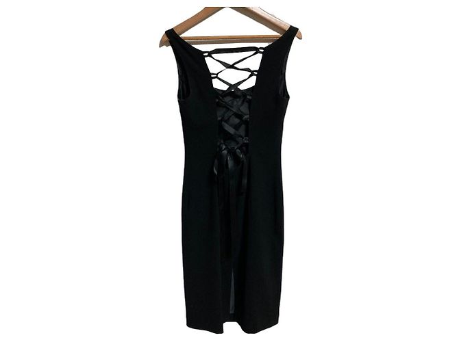 Autre Marque Vestido de encaje JESUS DIAMANTE Negro - vista 2