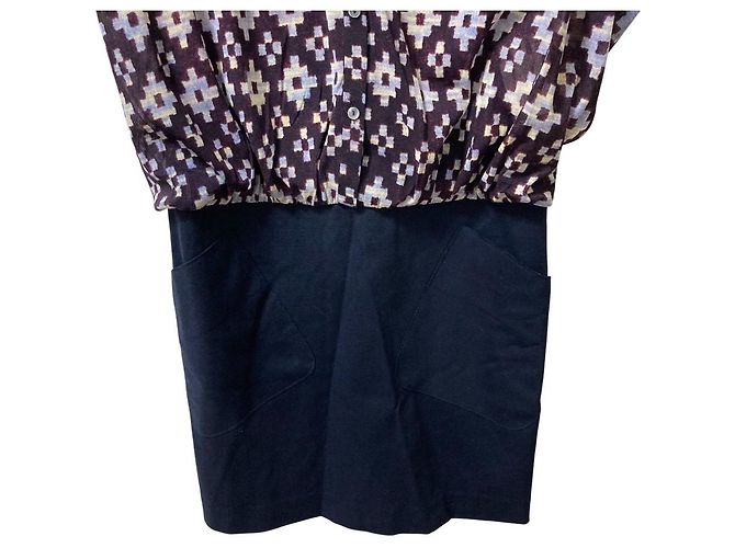 Autre Marque Vestido Docking Power Net VIVIENNE TAM Azul - vista 3