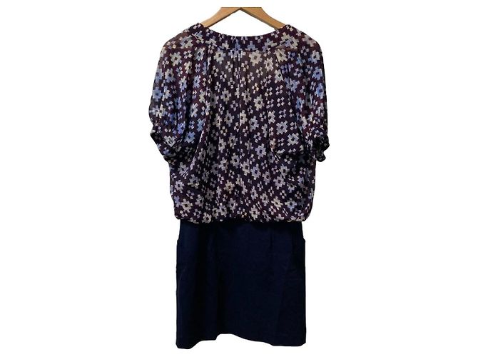 Autre Marque Vestido Docking Power Net VIVIENNE TAM Azul - vista 4