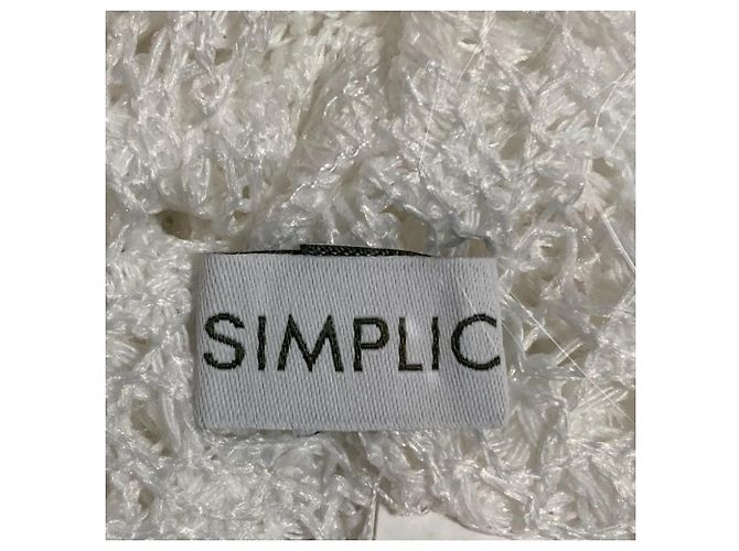 Autre Marque Simplicite Spitzen-Langarmshirt und transparente Hose 2-Way-Set Weiß - Ansicht 11