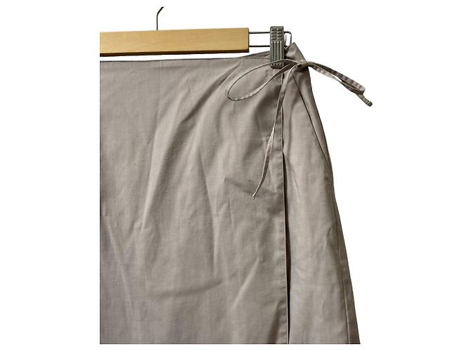 Autre Marque FRAMeWORK 2way Rockenhose aus Leinenmischung Beige - Ansicht 16