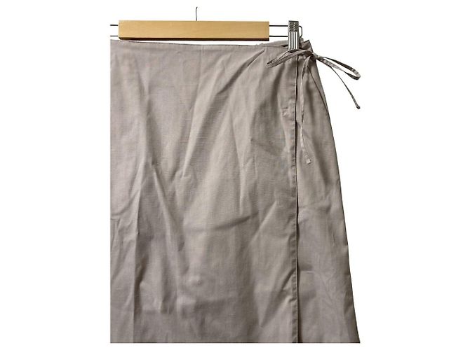 Autre Marque FRAMeWORK 2way Rockenhose aus Leinenmischung Beige - Ansicht 2