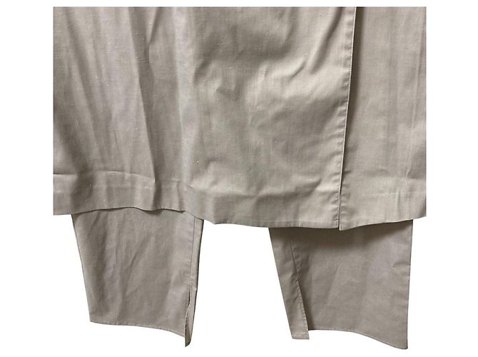 Autre Marque FRAMeWORK 2way Rockenhose aus Leinenmischung Beige - Ansicht 3