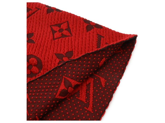 Louis Vuitton Echarpe Logomania Wool Silk Scarf Rot - Ansicht 3