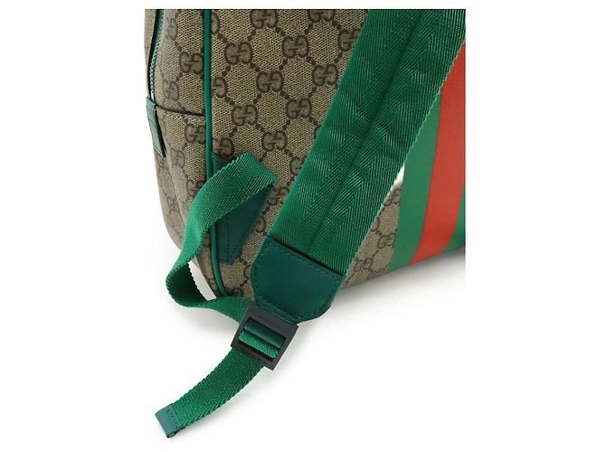 Gucci GG Supreme Coated Canvas Backpack Pink Multiple colors Beige - view 5