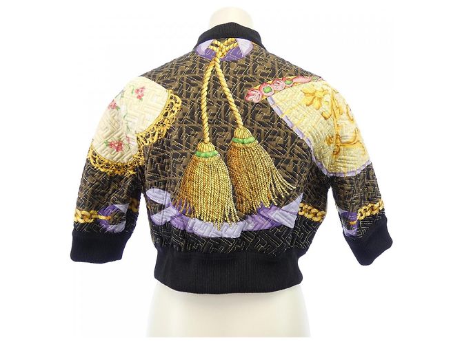 Autre Marque Fendace Jacke Schwarz Gelb Fuschia - Ansicht 2