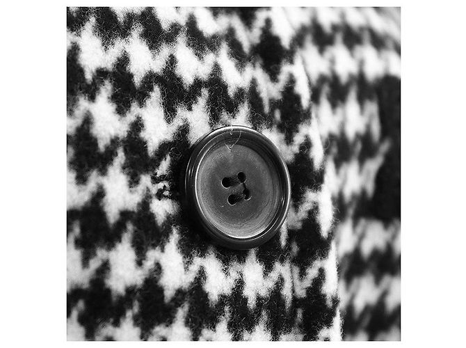 Miu Miu Houndstooth Virgin Wool Coat Black - view 12