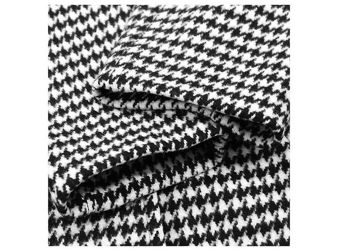 Miu Miu Houndstooth Virgin Wool Coat Black - view 14