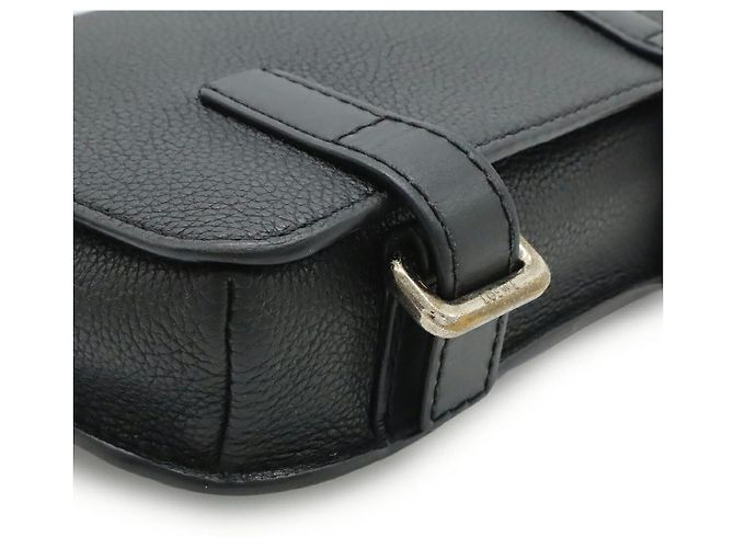 Loewe Anagram Leather 2way Shoulder Bag Black - view 3