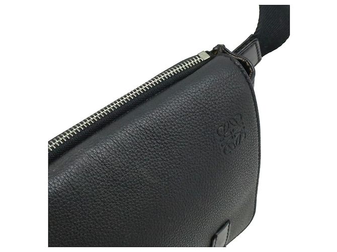 Loewe Anagram Leather 2way Shoulder Bag Black - view 4