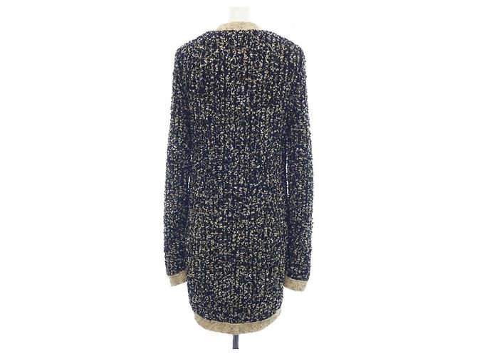 Chanel Long Cardigan Long Cardigan Negro Dorado - vista 2