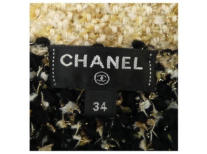 Chanel Long Cardigan Long Cardigan Negro Dorado - vista 5