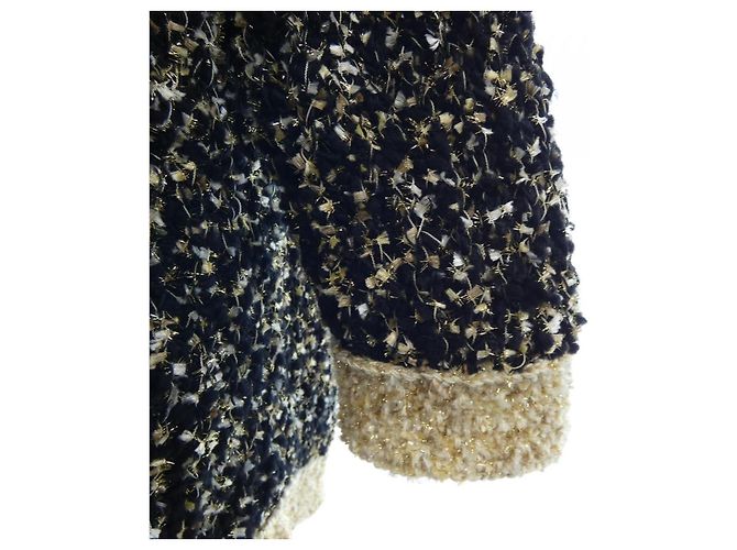 Chanel Long Cardigan Long Cardigan Negro Dorado - vista 7