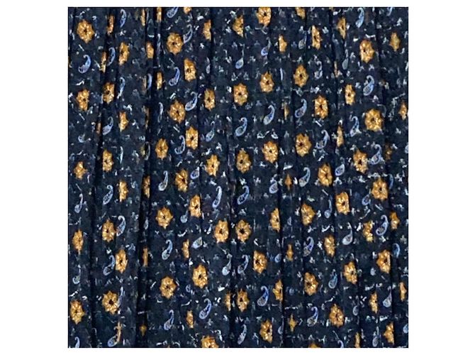 Autre Marque Falda larga plisada SOULEIADO con estampado paisley floral Azul Azul marino - vista 2