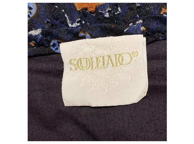 Autre Marque Falda larga plisada SOULEIADO con estampado paisley floral Azul Azul marino - vista 4