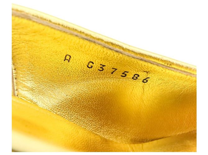 Décolleté Slingback Chanel Coco Mark Glitter Nero D'oro - vista 11