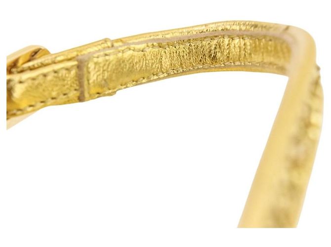 Décolleté Slingback Chanel Coco Mark Glitter Nero D'oro - vista 9