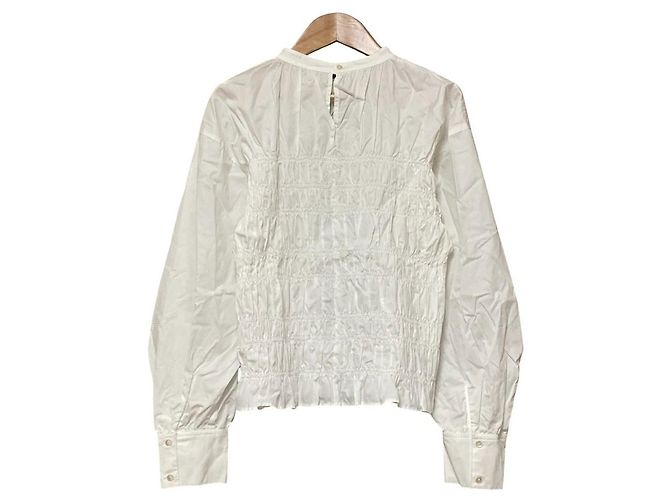 Autre Marque Pullover in cotone arricciato SLOBE IENA Bianco - vista 2