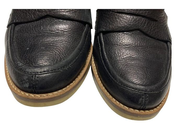 LANVIN en Bleu Leder-Loafer Schwarz - Ansicht 12