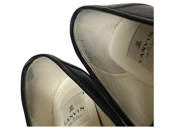 LANVIN en Bleu Leder-Loafer Schwarz - Ansicht 8