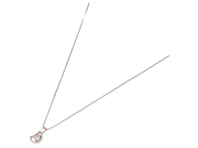 Autre Marque Collana K10 Pink Gold Diamante Rosa - vista 2